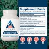 Ayush Herbs Ginkgo Biloba Supplement packaging with ingredients list