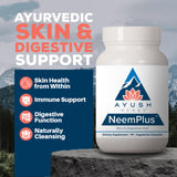 Ayush Herbs Neem Plus Herbal Supplement 300mg side view