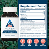 Ayush Herbs Omega-3 Fish Oil Supplement 1000mg softgels close-up