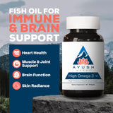 Ayush Herbs Omega-3 Fish Oil Supplement 1000mg softgels packaging