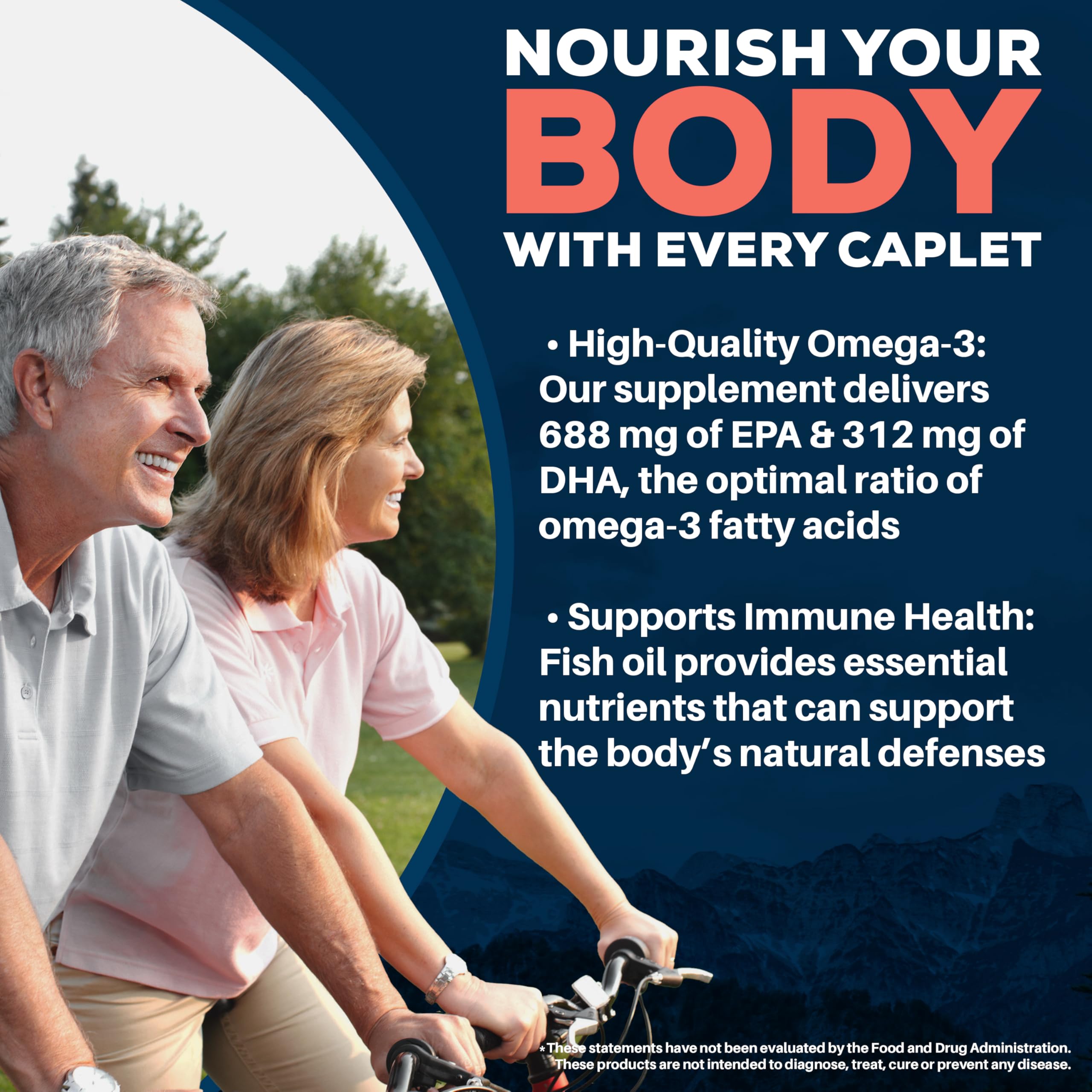 Ayush Herbs Omega-3 Fish Oil Supplement 1000mg softgels side view