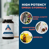 Ayush Herbs Omega-3 Fish Oil Supplement 1000mg softgels with lemon flavour