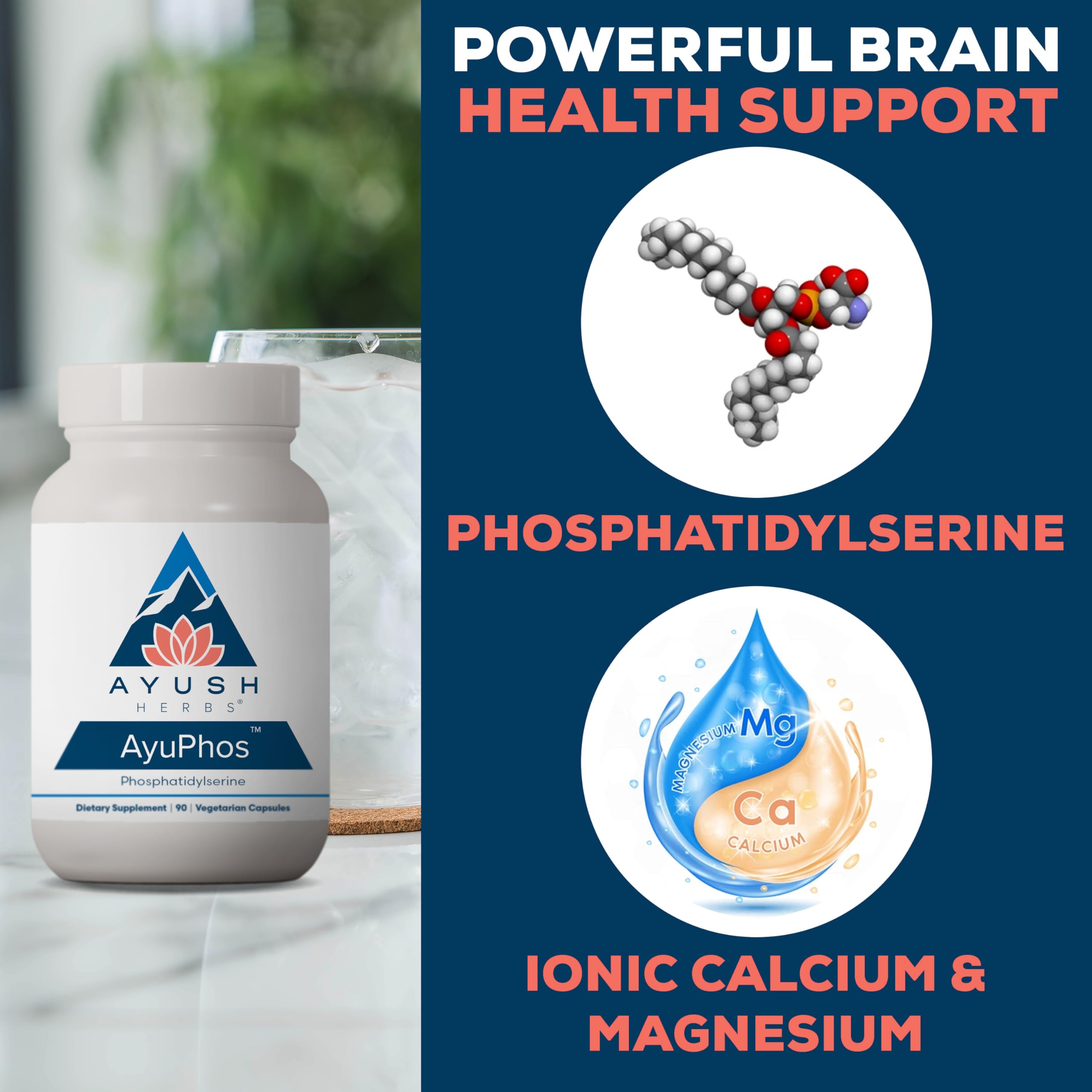 Ayush Herbs Phosphatidylserine Supplement 200mg packaging