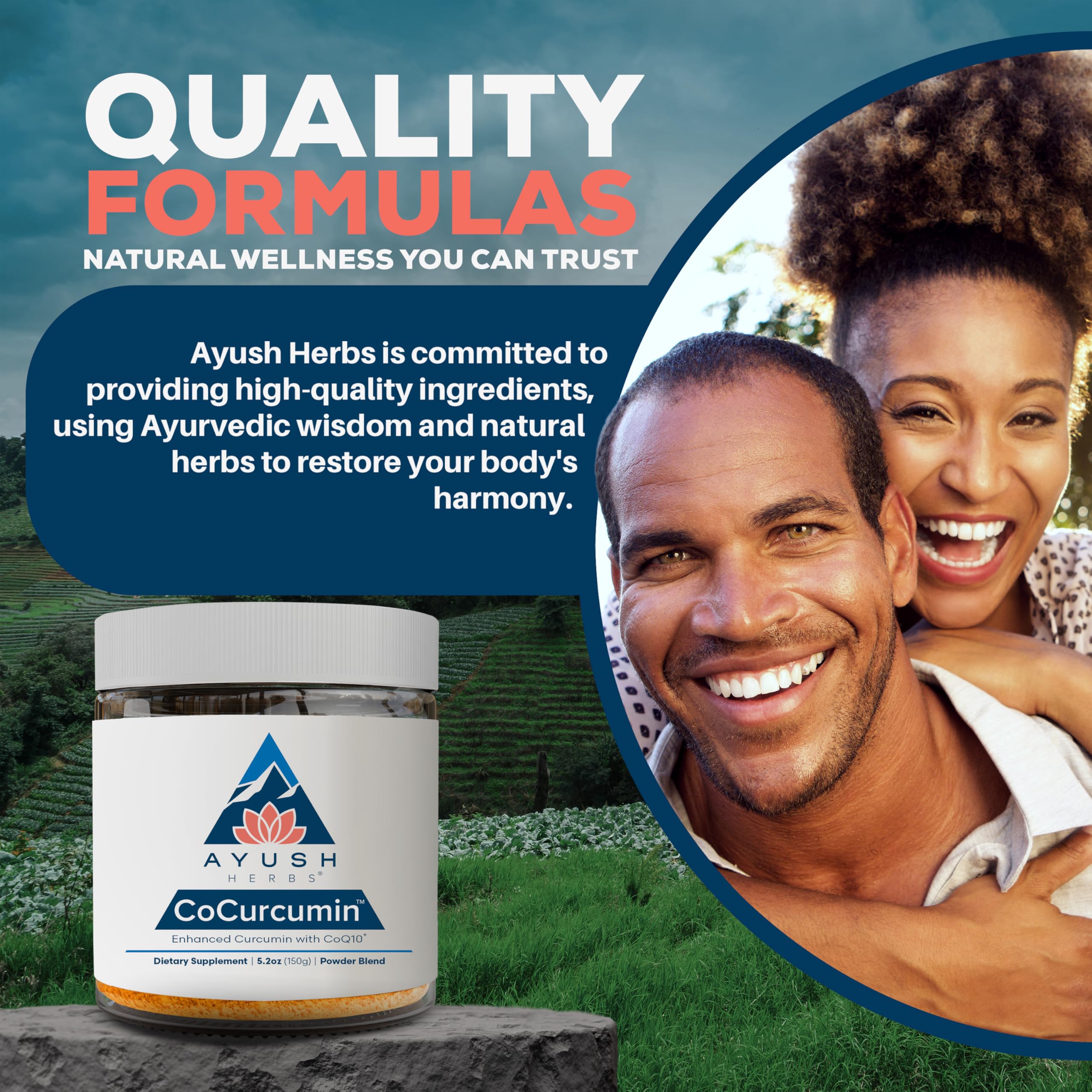 Ayush Herbs Turmeric Curcumin Supplement 198g lifestyle scene