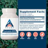 Ayush Herbs Turmeric Curcumin Supplement 250mg capsule close-up