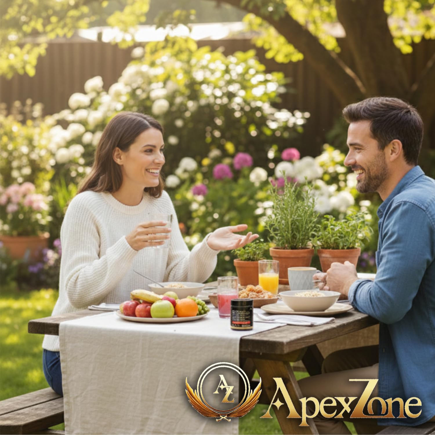 AZ ApexZone Sea Moss Multimineral Supplement with a measuring spoon