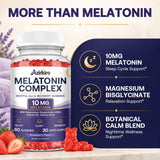 Azirkiro Melatonin Gummies 10mg with ingredients laid out