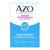 AZO Complete Feminine Balance Probiotic 30 Capsules front view
