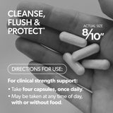 AZO D-Mannose supplement bottle with fruits like oranges and apples