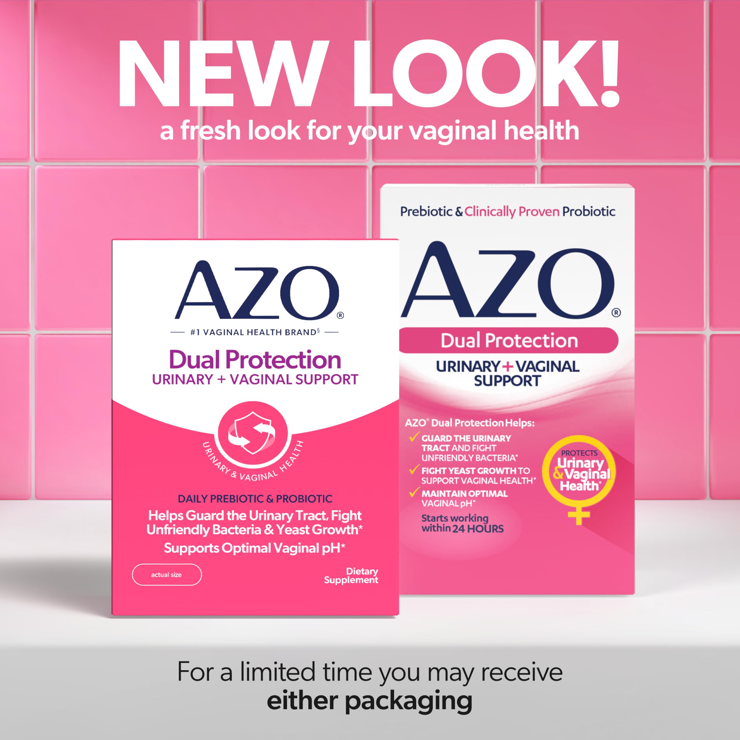 AZO Dual Protection Probiotic Capsules side view