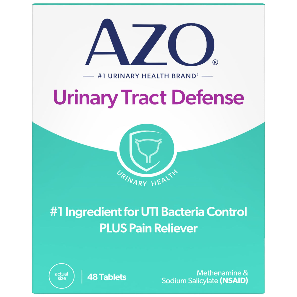 AZO Urinary Health Dual Action Formula front view packaging