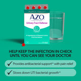AZO Urinary Health Dual Action Formula side view with dosage instructions