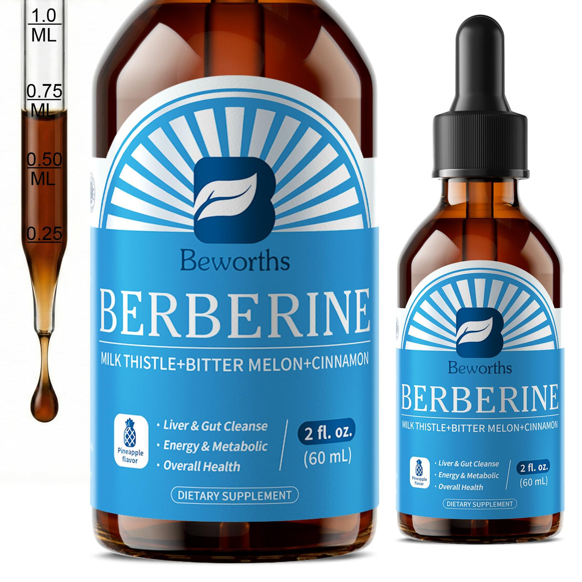 B BEWORTHS Berberine Liquid Drops front view 150g