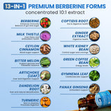 B BEWORTHS Berberine Liquid Drops lifestyle shot with tea
