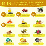 B BEWORTHS Black Seed Oil & Sea Moss Gummies close-up