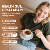 B BEWORTHS Instant Mushroom Coffee Blend powder close-up