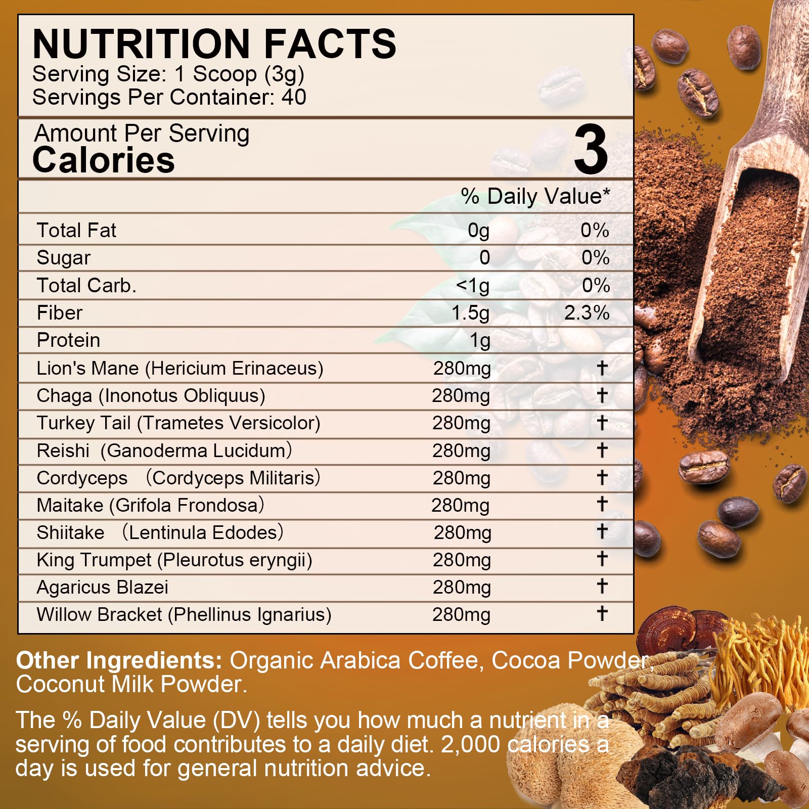 B BEWORTHS Mushroom Coffee Powder 10-in-1 Blend preparation process