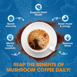 B BEWORTHS Mushroom Coffee Powder Blend ingredients close-up