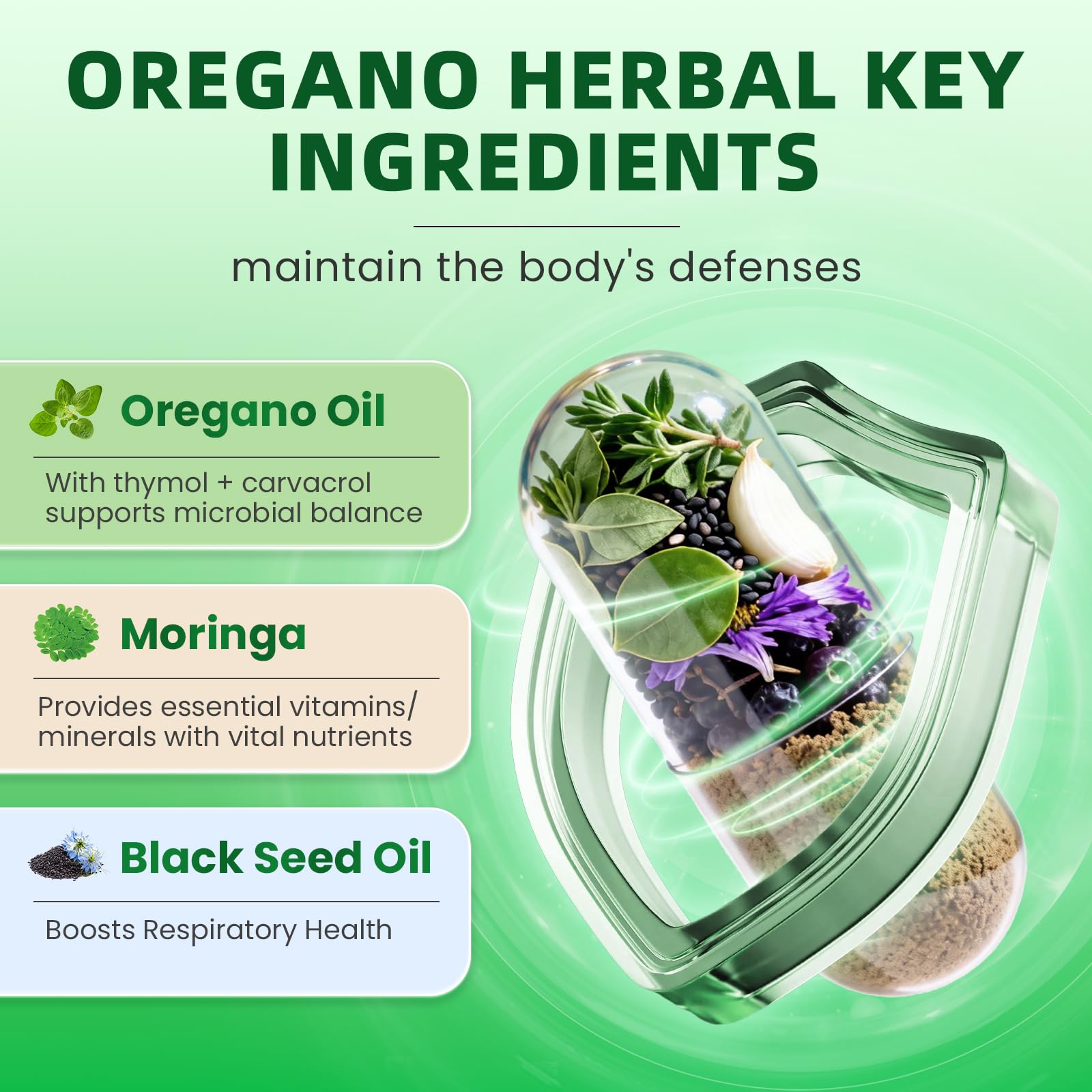 B BEWORTHS Oregano Oil Capsules with black seed oil capsules