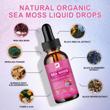 B BEWORTHS Sea Moss & Black Seed Oil Liquid Drops bottle side view