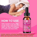 B BEWORTHS Sea Moss Liquid Drops with fresh fruits
