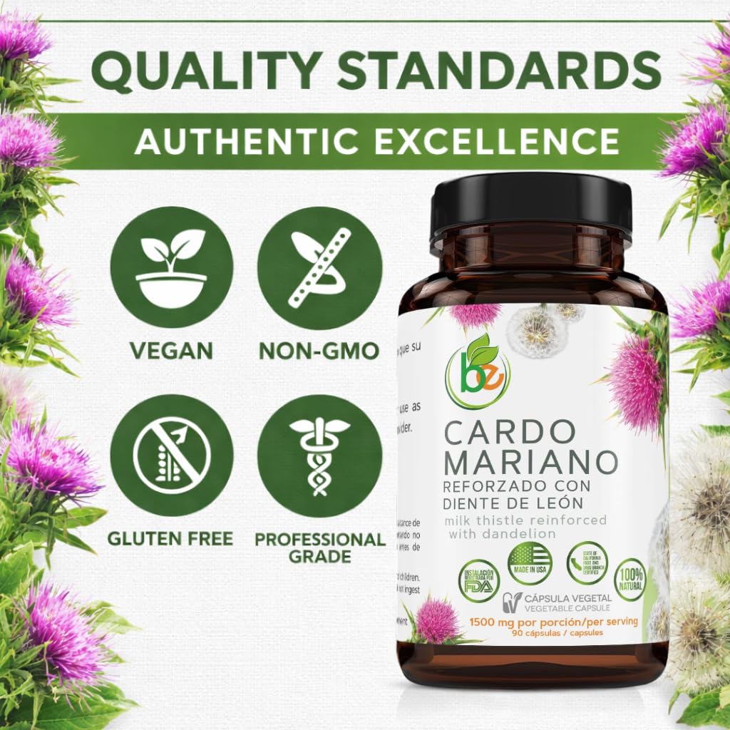 B-Experts Milk Thistle & Dandelion Root capsules ingredients list