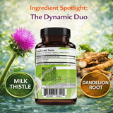 B-Experts Milk Thistle & Dandelion Root capsules side view