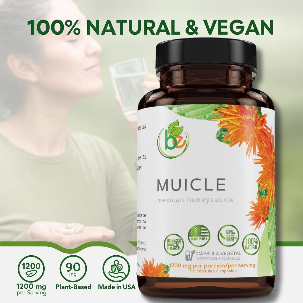 B-Experts Muicle Herb Capsules bottle with measuring spoon