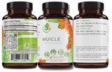 B-Experts Muicle Herb Capsules open bottle with capsules visible
