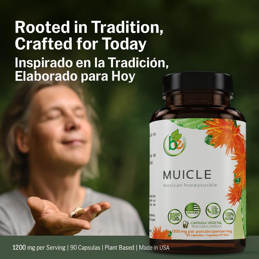 B-Experts Muicle Herb Capsules with herbal background