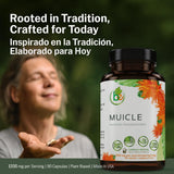 B-Experts Muicle Herb Capsules with herbal background
