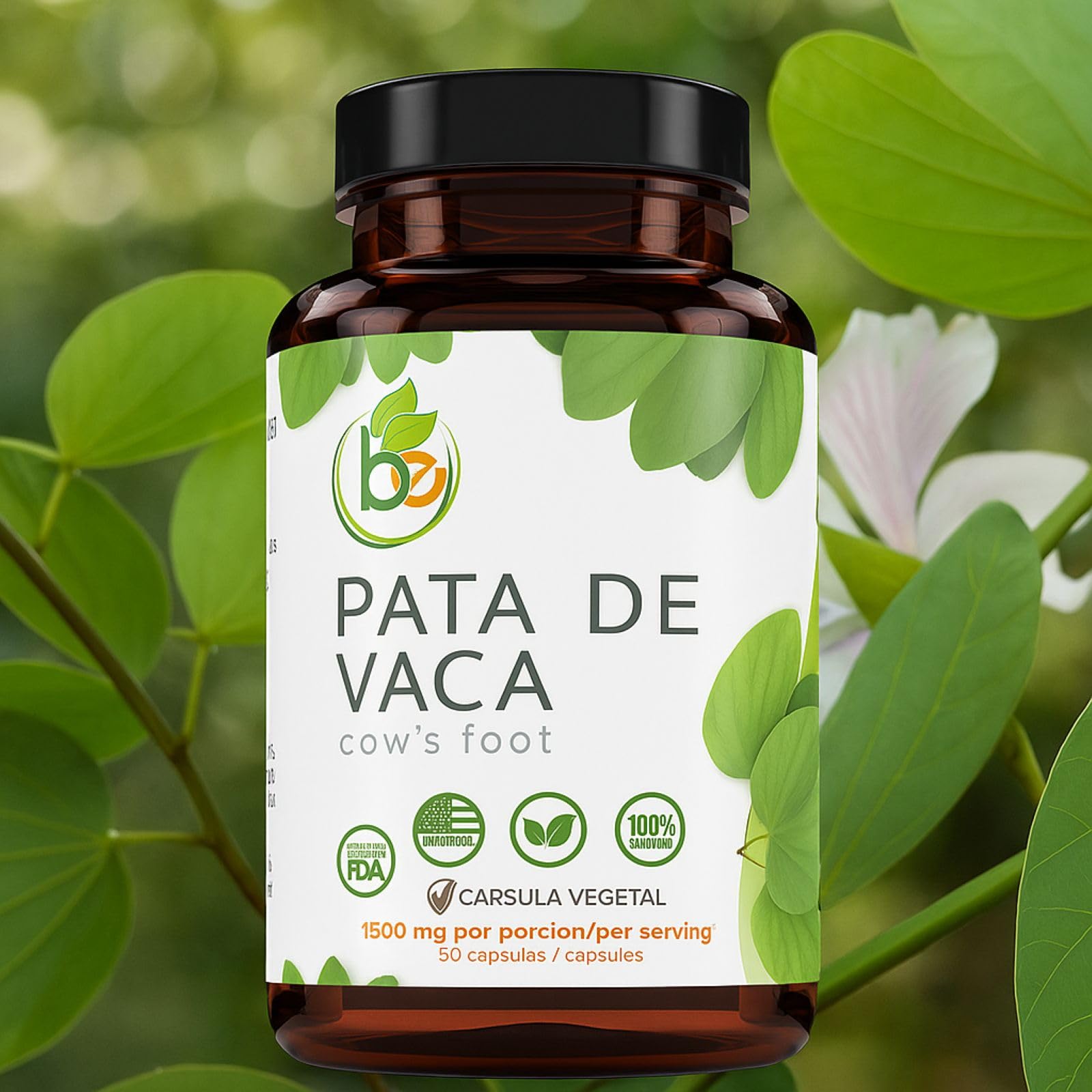 B-Experts Pata de Vaca Herbal Supplement in a hand