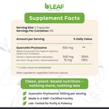 B'LEAF NATURE Quercetin Capsules side view with label