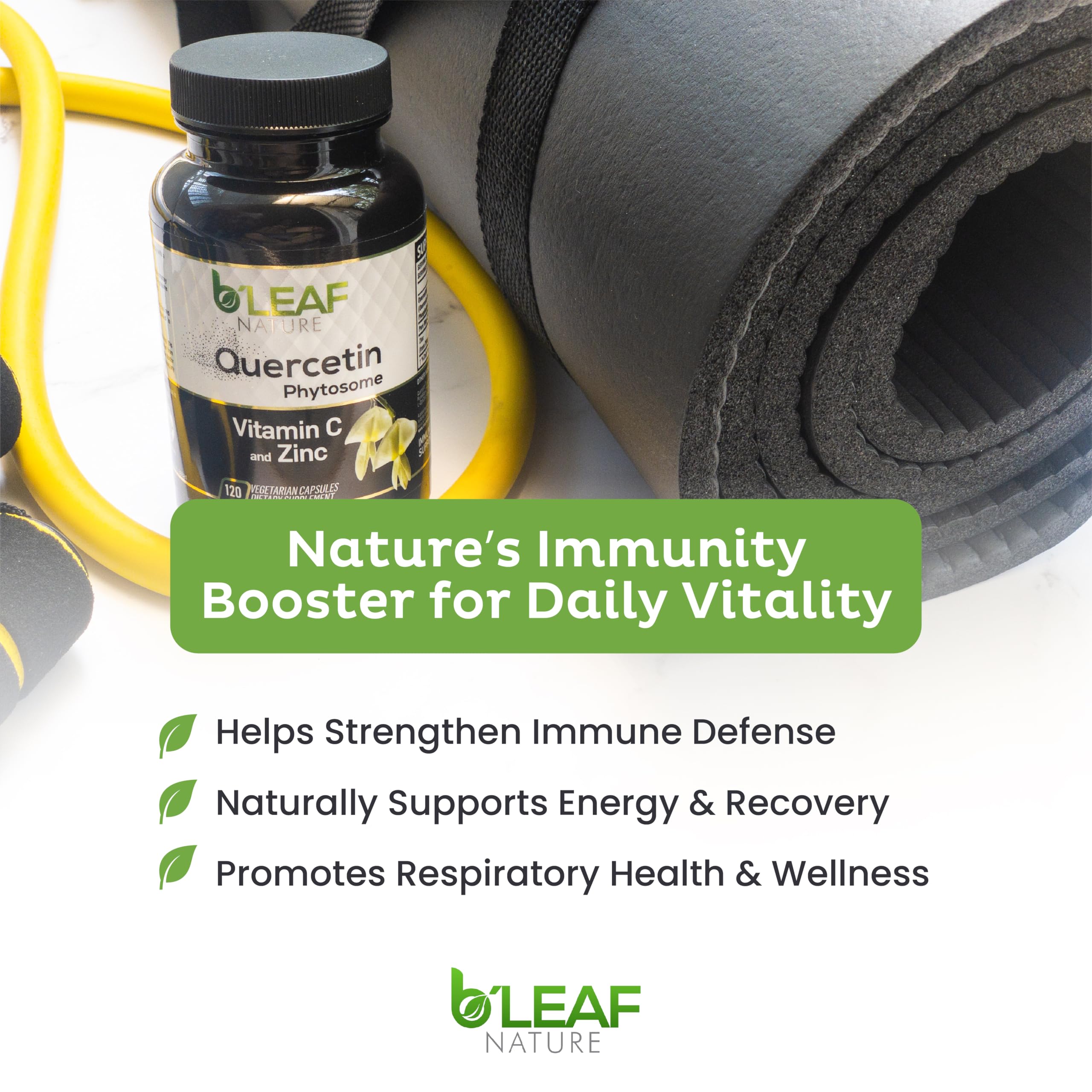 B'LEAF NATURE Quercetin Capsules with vitamin C and zinc ingredients