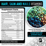 B Life Company Hair Growth Vitamins for Men 60 Capsules back view