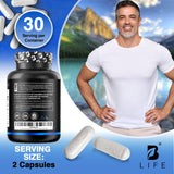 B Life Company Saw Palmetto Supplement 300mg with measuring spoon