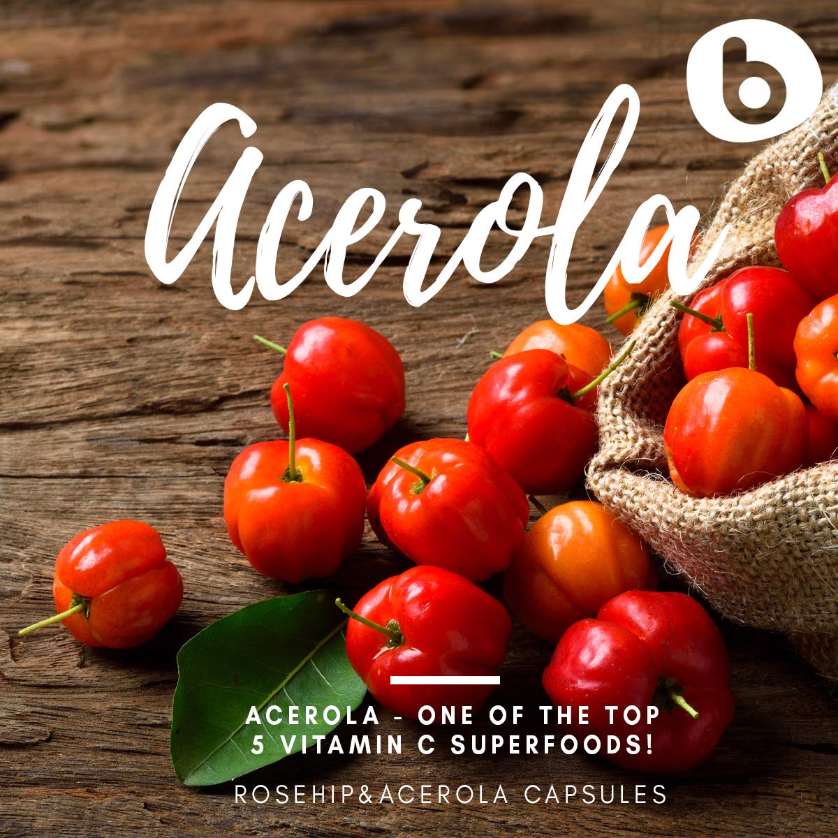 b Natural Vitamin C Capsules lifestyle scene with fruits