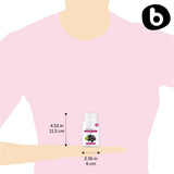 b Organic Aronia Berry Capsules with a measuring spoon