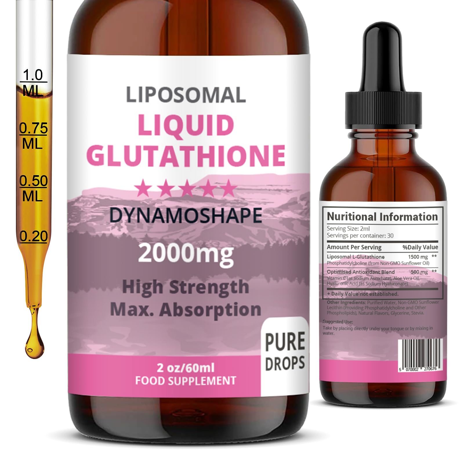 baanaas Liposomal Glutathione Liquid Drops ingredients list