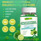 Babivek Chlorophyll Gummies 400mg back view with ingredient list