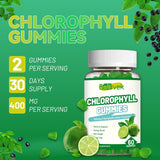 Babivek Chlorophyll Gummies 400mg on a wooden table