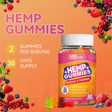 Babivek Hemp Oil Gummies with a measuring spoon for dosage