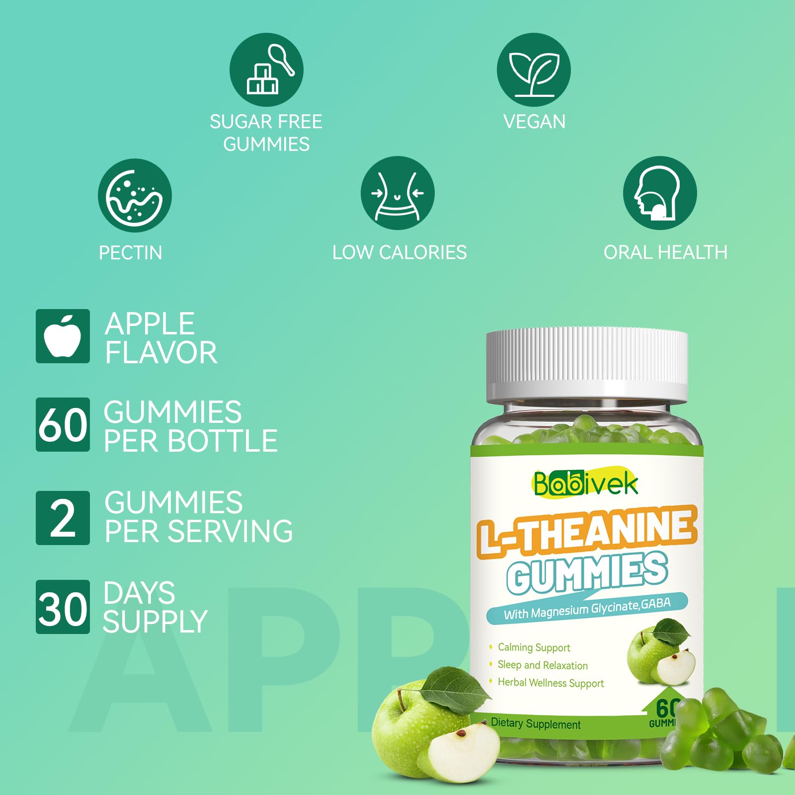 Babivek L-Theanine Gummies 400mg nutritional information