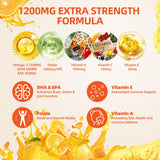 Babivek Omega-3 Gummies with a fresh fruit background