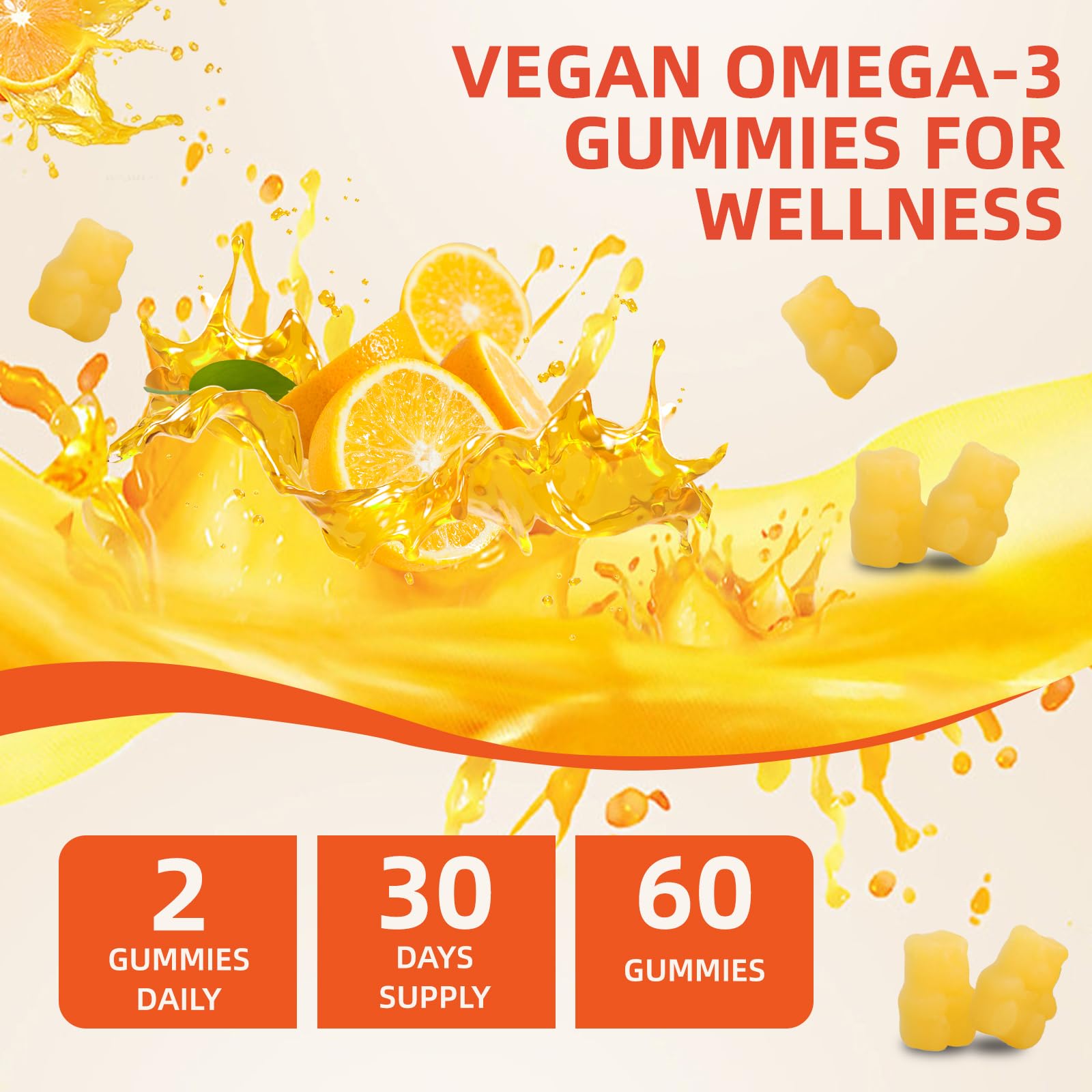 Babivek Omega-3 Gummies with a glass of water
