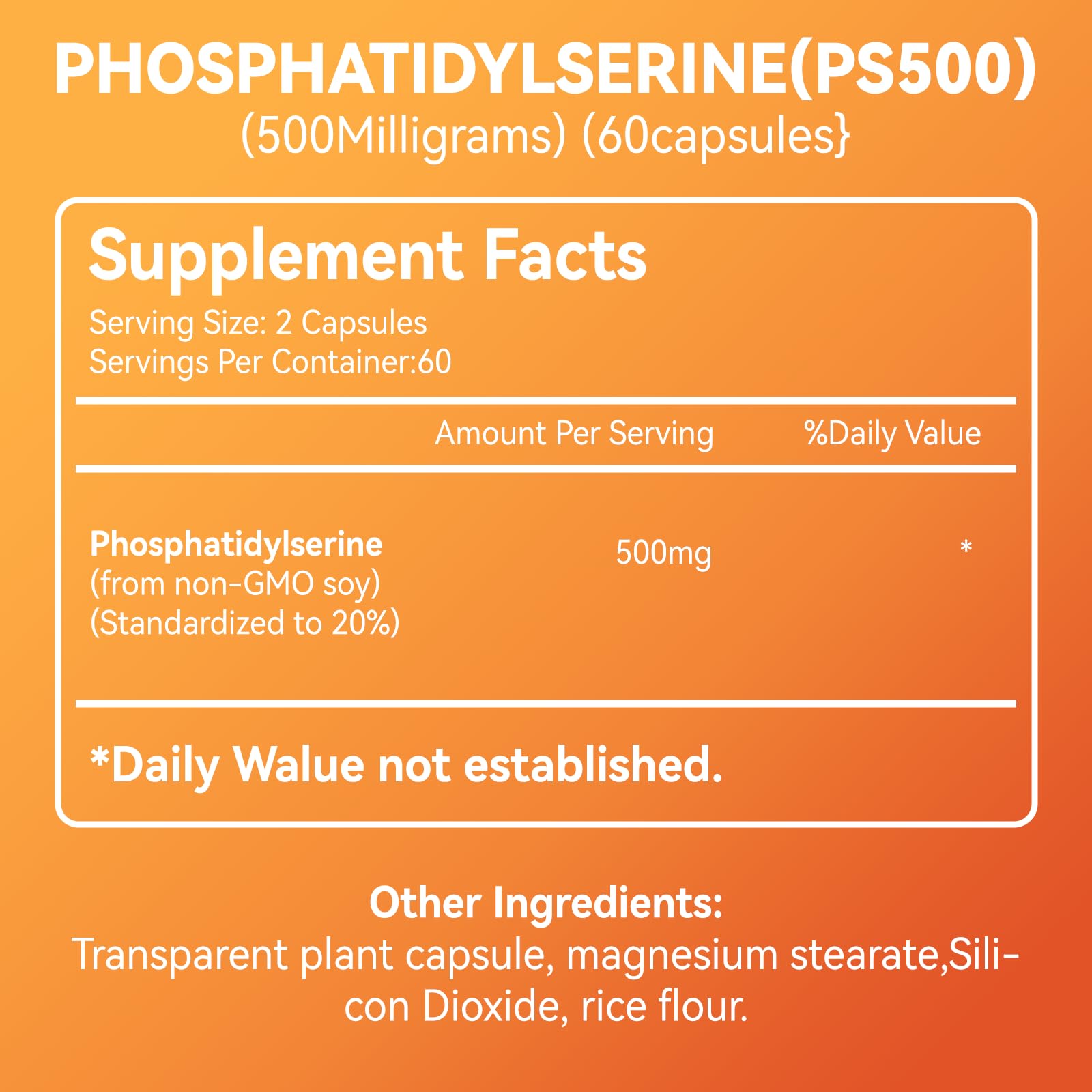Babivek Phosphatidylserine 500mg capsules close-up