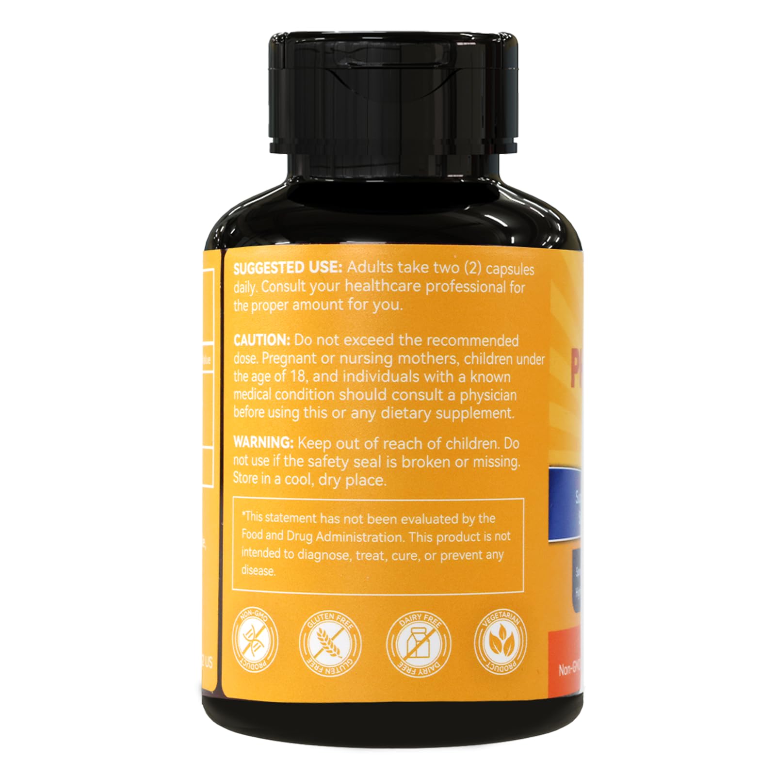 Babivek Phosphatidylserine 500mg supplement bottle with capsules scattered