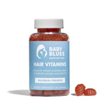Baby Blues Postpartum Hair Loss Vitamins front view with packaging
