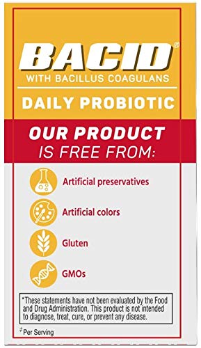 BACID Probiotic Caplets with a glass of water