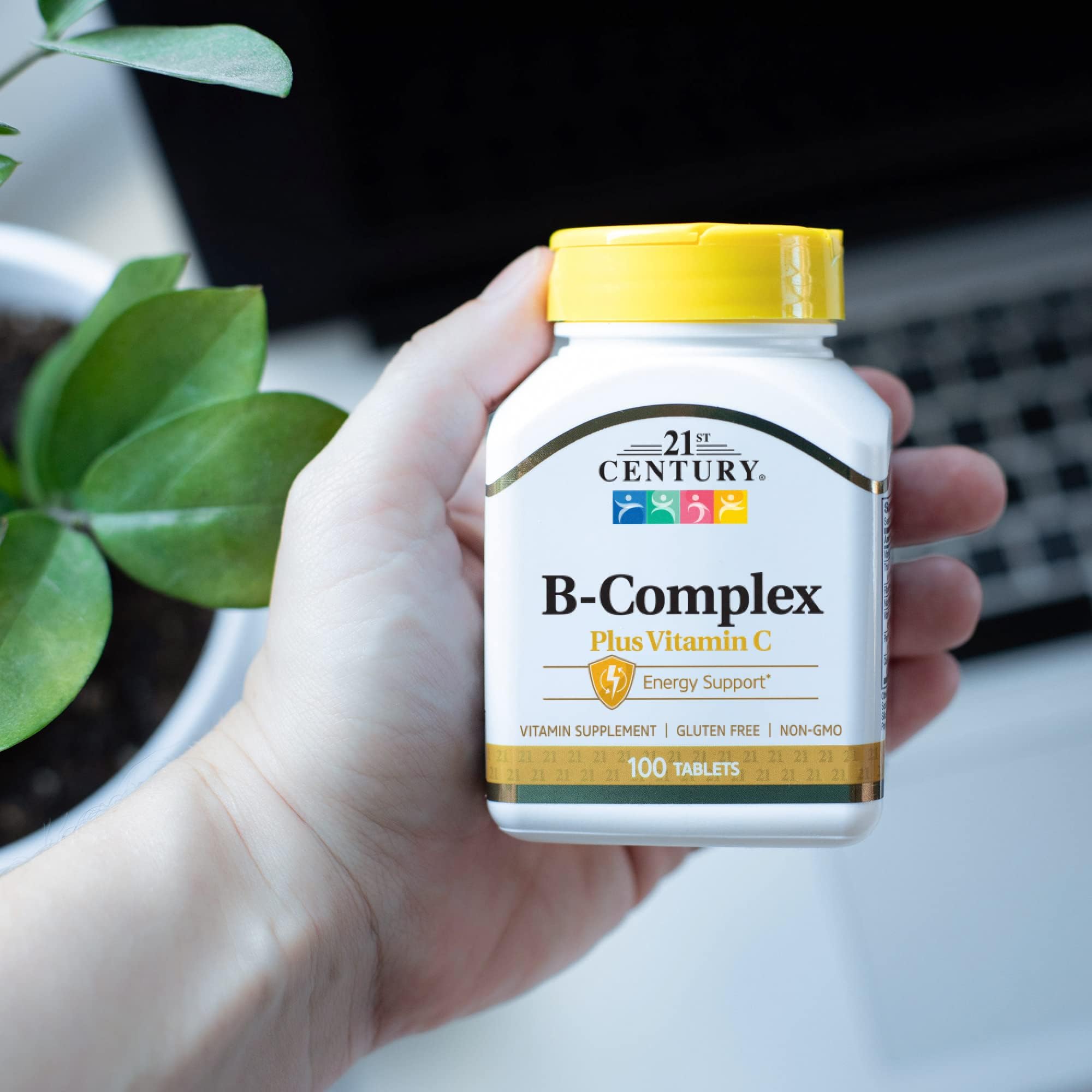 Back label of 21st Century B Complex with Vitamin C showing ingredients